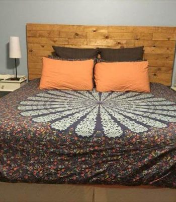 Recycled pallet headboard