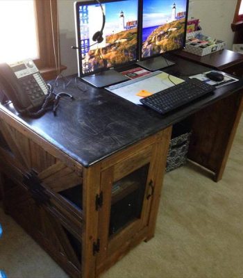 diy pallet computer desk