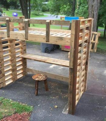 wooden pallet loft bed