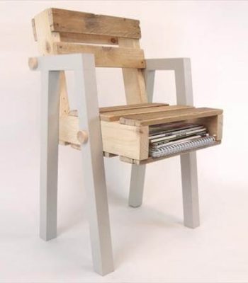 recycled pallet wood chair