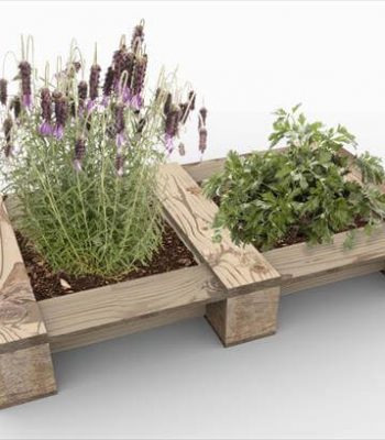 wooden pallet double garden vase