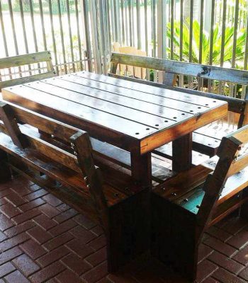 pallet patio dining set