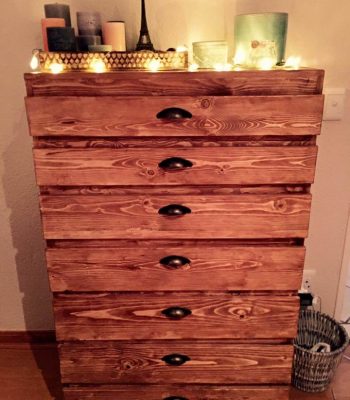 wooden pallet chest of drawers