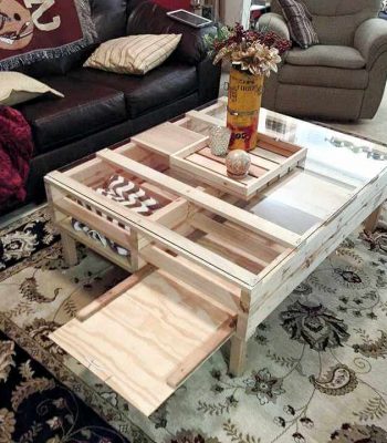 mid century modern pallet coffee table