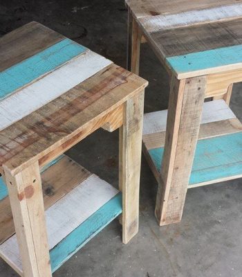 wooden pallet nightstands or side tables