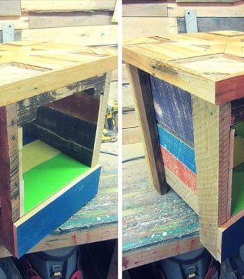 Pallet Bedside Table