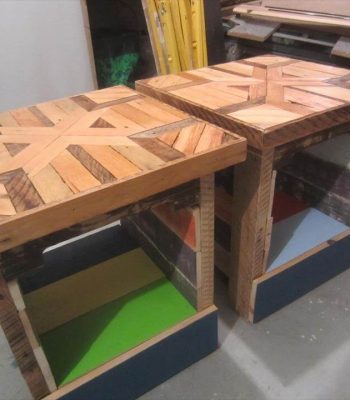 Wooden pallet mini tables
