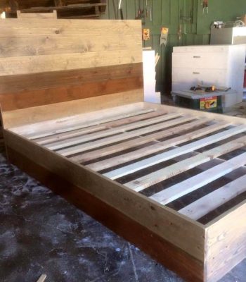 recycled pallet bed frame