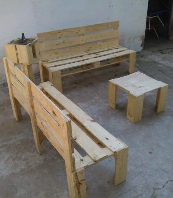 upcycled pallet sitting set