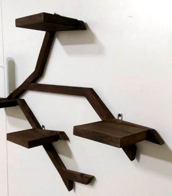 handmade wooden pallet shelf