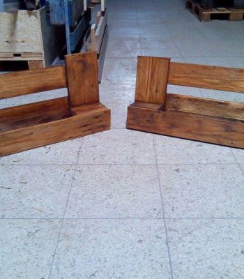 rustic wooden pallet shelves