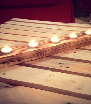 upcycled wooden pallet rustic candle holder