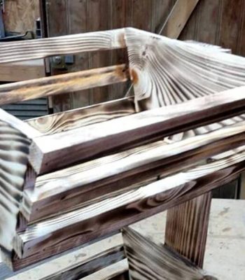 recycled pallet fruit baskets
