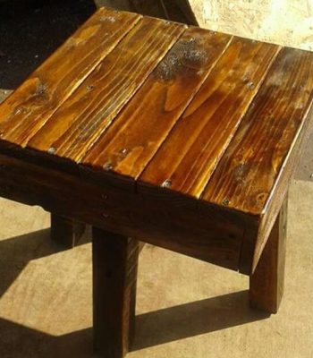 Recycled pallet stool