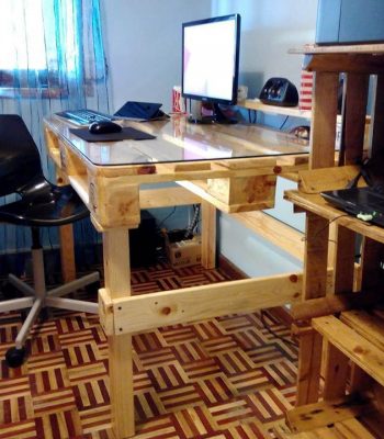 no-cost pallet computer desk