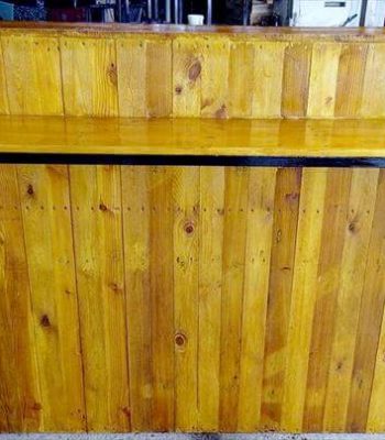 rustic yet modern pallet and metal counter