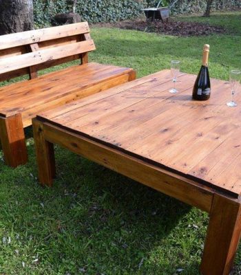 pallet outdoor seating set