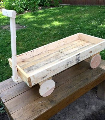 recycled pallet wagon for kids