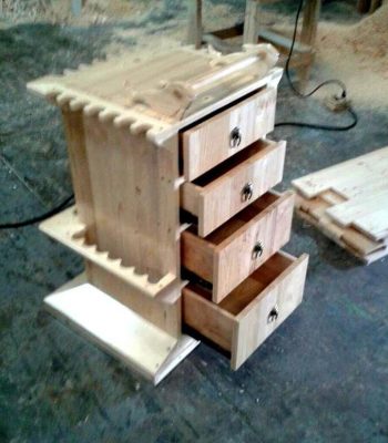 pallet made unique style bedside table