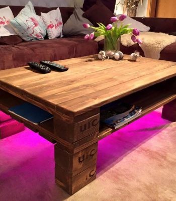 Wooden pallet coffee table