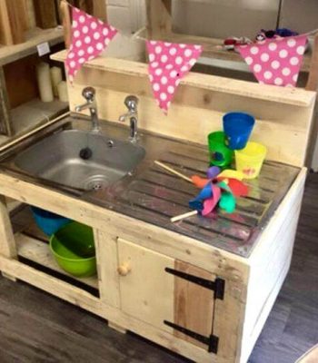 diy wooden pallet kids mud kitchen