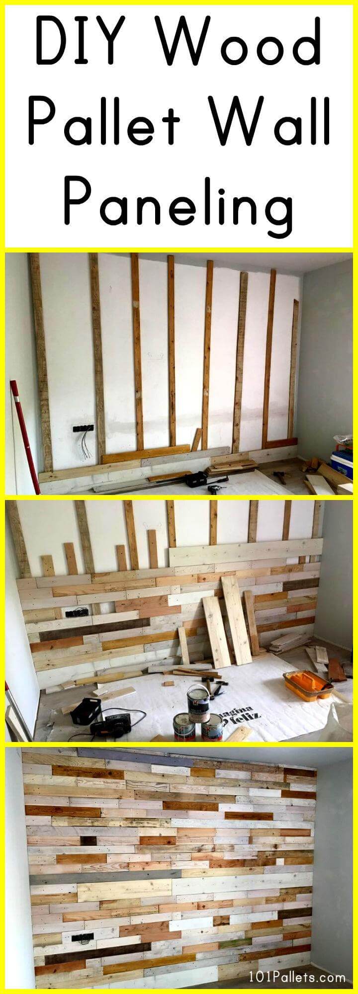 Diy White Wood Panel Wall DIY Wood Pallet Wall Paneling 101 Pallets Removing the paneling