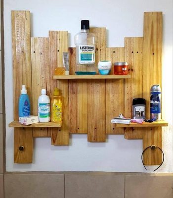 wooden pallet display shelves