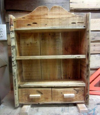 Wooden pallet vintage inspired spice rack